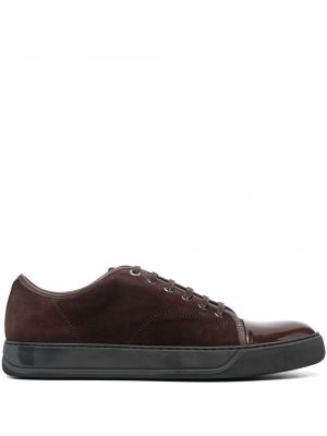 Semsket skinn sneakers Lanvin brun