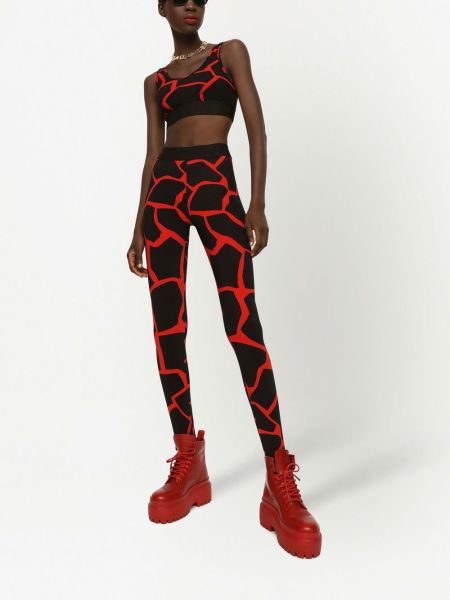 Abstrakter leggings mit print Dolce & Gabbana