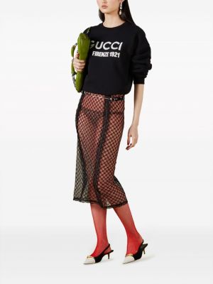 Sweatshirt mit stickerei aus baumwoll Gucci