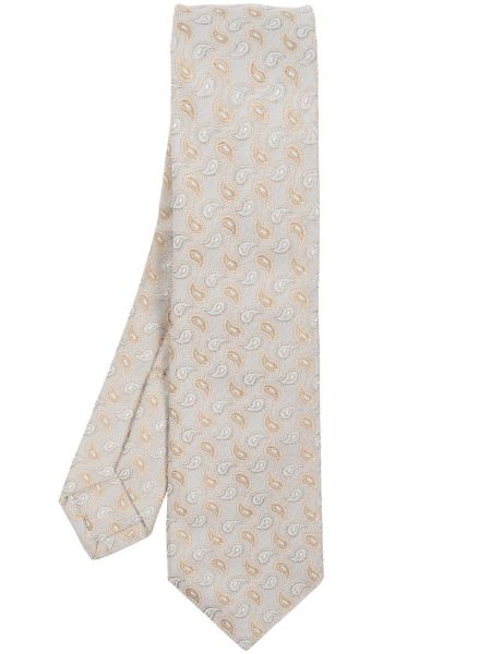 Jacquard seiden krawatte mit paisleymuster Etro beige
