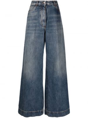 Bootcut džínsy s vysokým pásom Etro modrá