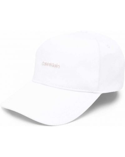 Хлопковая кепка с вышивкой Calvin Klein, белый