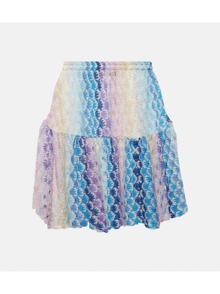 Pletené mini sukně Missoni Mare modré