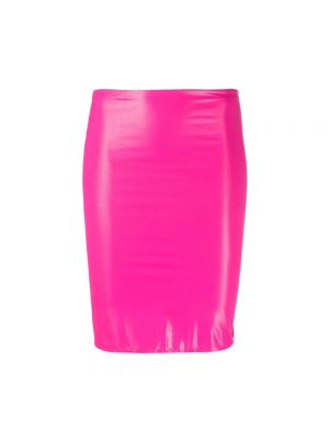 Różowa spódnica ołówkowa z wysoką talią The Attico