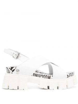 Sandaler med reim Love Moschino hvit