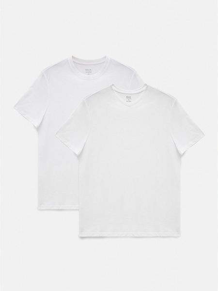 Тениска с v-образно деколте Avva бяло