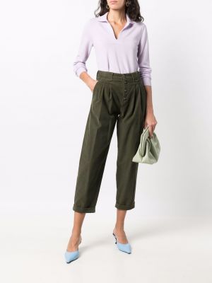 Pantalones de cintura alta Dondup verde