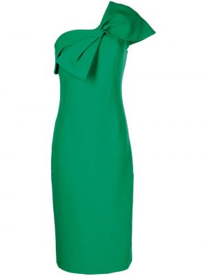 Коктейлна рокля с панделка Sachin & Babi зелено