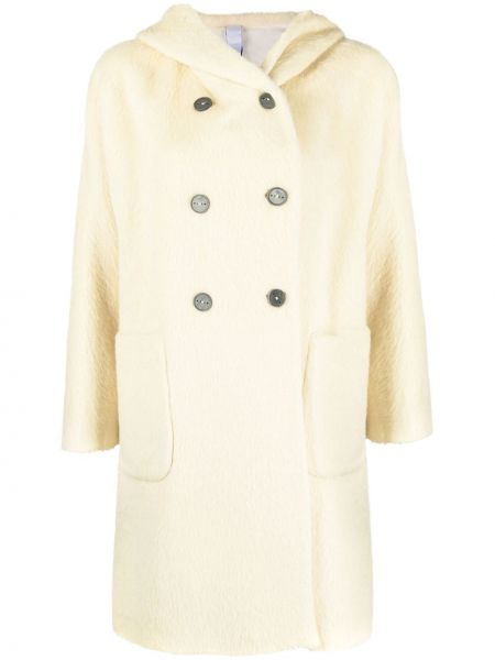 Παλτό με κουκούλα Hevo λευκό