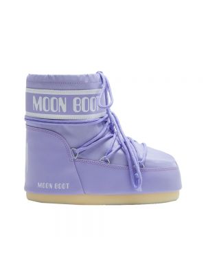 Fioletowe nylonowe nylonowe botki zimowe Moon Boot