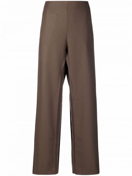 Pantalones rectos de cintura alta Acne Studios marrón
