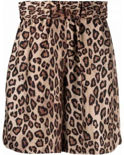 Pantalones cortos con estampado leopardo Alberto Biani marrón