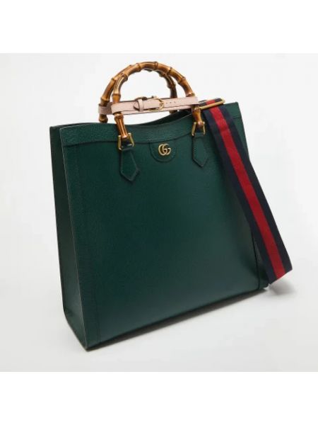 Bolsas grandes de cuero retro Gucci Vintage verde