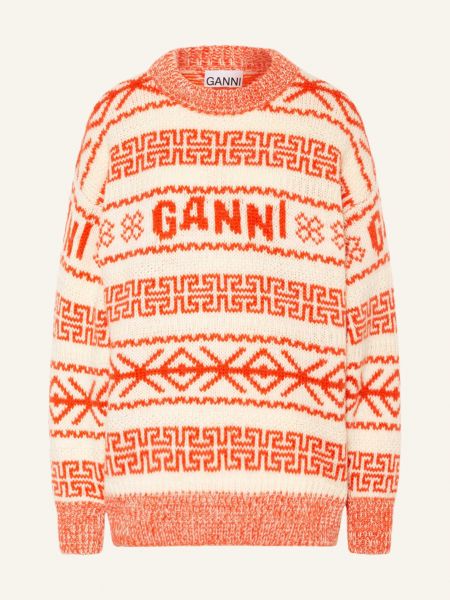 Sweter Ganni pomarańczowy