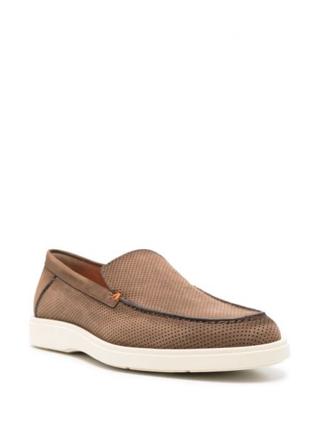 Nahast loafer-kingad Santoni pruun