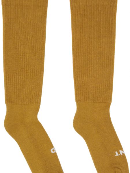 Носки с надписями Rick Owens Drkshdw желтые