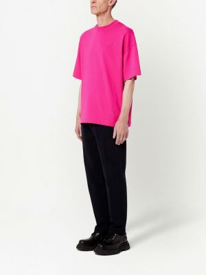 T-shirt oversize de motif coeur Ami Paris rose