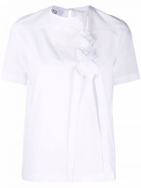 Camiseta con lentejuelas Atu Body Couture blanco