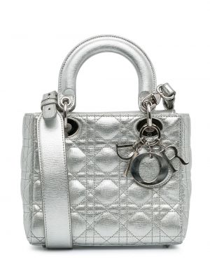 Bevásárlótáska Christian Dior ezüstszínű