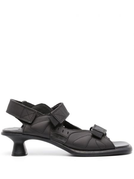 Sandales ar papēžiem ar zemiem papēžiem Camper melns