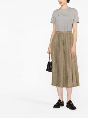 Plisované sukně Ralph Lauren Collection hnědé