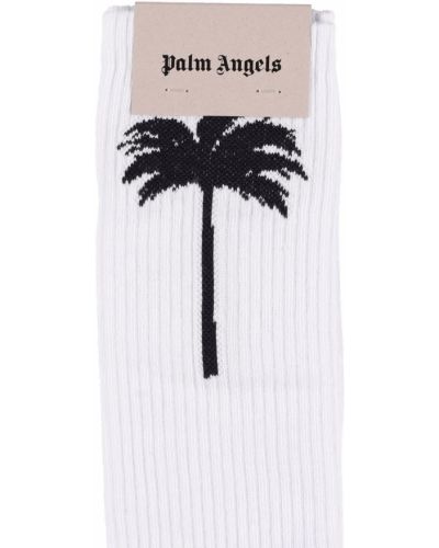 Памучни чорапи Palm Angels бяло