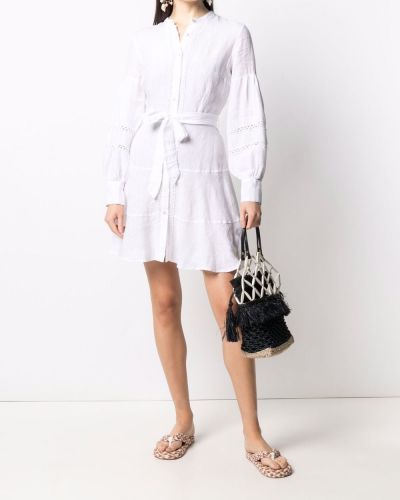 Mini vestido de lino 120% Lino blanco