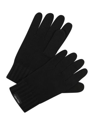 Βαμβακερά γάντια Calvin Klein μαύρο