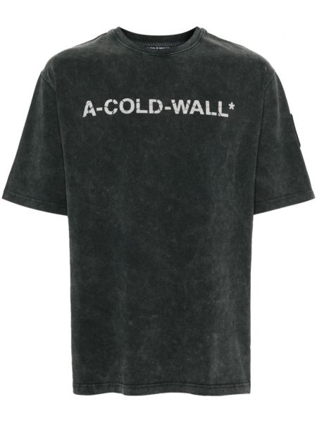 Памучна тениска с принт A-cold-wall* сиво