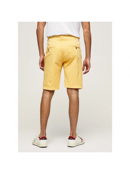 Pantalones cortos vaqueros de algodón Pepe Jeans amarillo