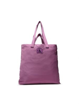 Nakupovalna torba iz najlona Calvin Klein Jeans vijolična