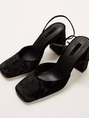 Туфли на каблуке Topshop черные