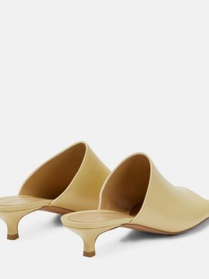 Kožené sandály Bottega Veneta béžové