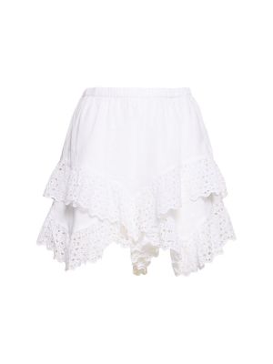 Φούστα mini με κέντημα Marant Etoile λευκό