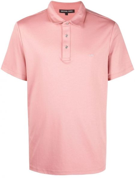 Kokvilnas polo krekls ar izšuvumiem Michael Kors rozā