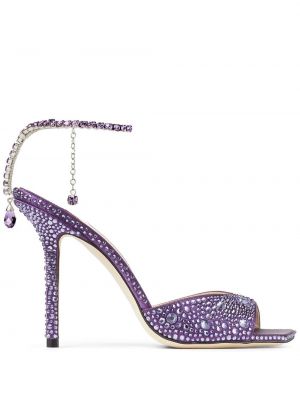 Sandale de cristal Jimmy Choo violet