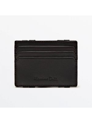 Кожаный кошелек Massimo Dutti черный
