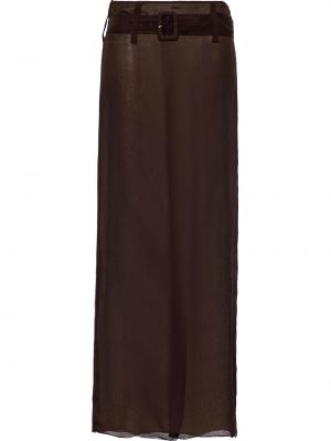 Falda de gasa Prada marrón