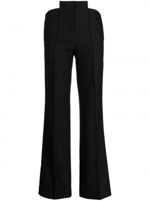 Kalhoty s nízkým pasem z polyesteru s kapsami Aya Muse - černá