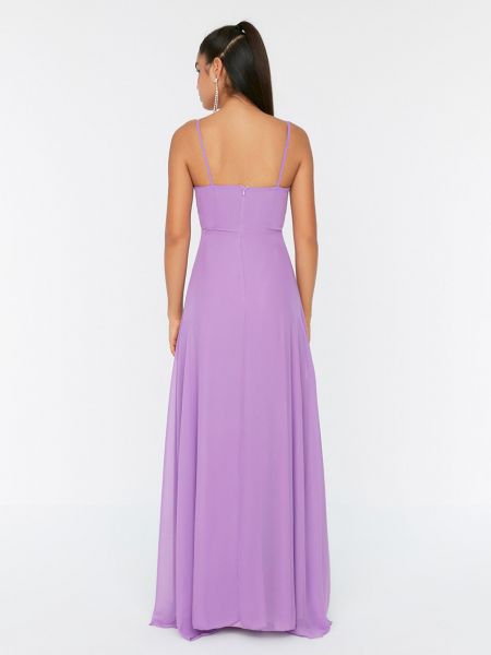 Dlouhé šaty Trendyol fialová