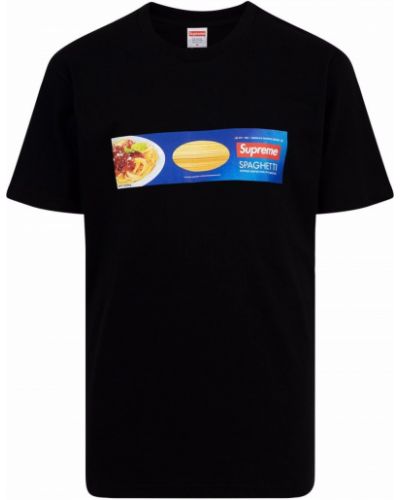 T-shirt avec manches courtes Supreme noir