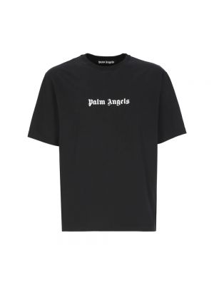 Koszulka bawełniana z nadrukiem Palm Angels czarna