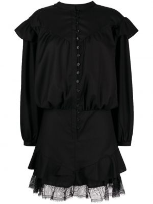 Krajkové vlněné šaty Pnk černé