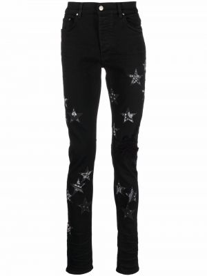 Stjernemønster skinny jeans Amiri svart