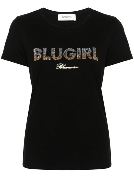 Bombažna majica Blugirl črna