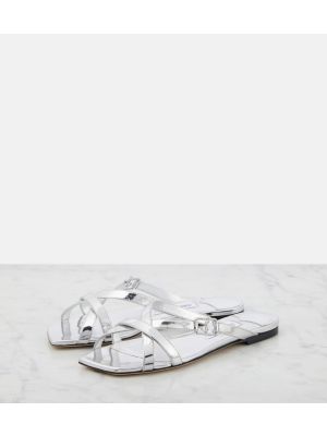 Sandale din piele Jimmy Choo argintiu