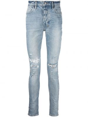 Trykt nødlidende stretch jeans Ksubi blå