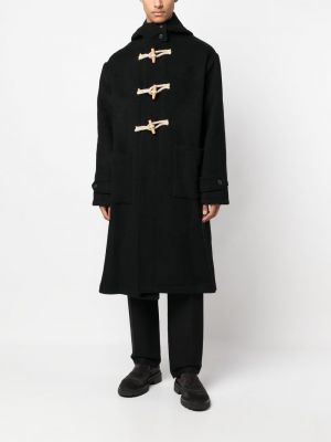Manteau à capuche Naviglio Milano noir