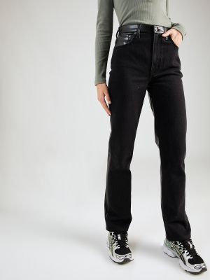 Straight leg jeans Abercrombie & Fitch nero
