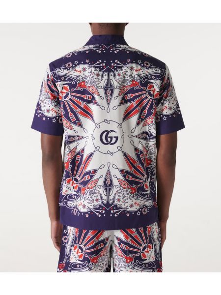 Hemd aus baumwoll mit print Gucci